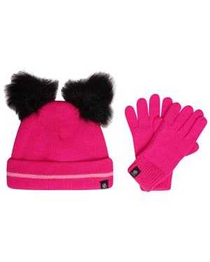 Dare2b Set kinder-/kidsmuts en -handschoenen in fluffy kleuren