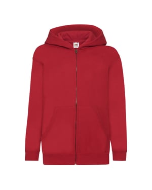 Fruit of the Loom Barn/Kids Classic Hooded Jacka (Röd)