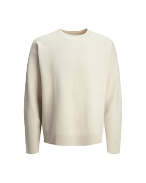 Jack & Jones Tröja Bradfort Stickad Rundhals Beige