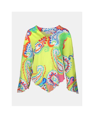 Mucho Gusto Blouse genua kleurrijke paisley print