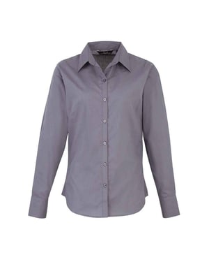 Premier Dames popeline blouse met lange mouwen
