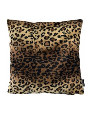 Gek op kussens! Sierkussen furry leopard | 45 x 45 cm | polyester