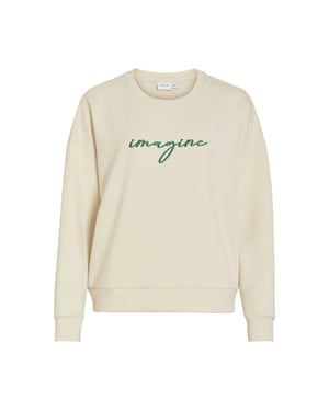 Vila visiffi imagine o-neck l/s top/pb/1 14112028 birch