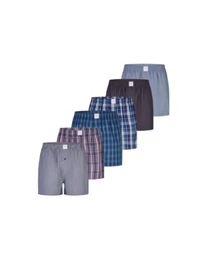 MG-1 Wijde boxershorts heren 6-pack multipack d610 multicolor