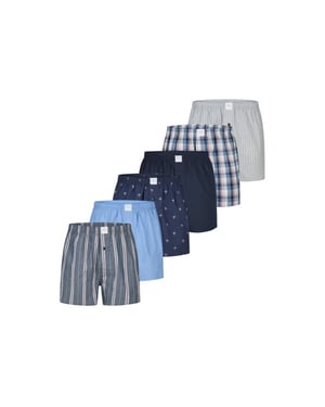 MG-1 Wijde boxershorts heren 6-pack multipack d600 multicolor