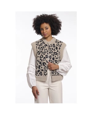 Rino & Pelle short waistcoat elona.5012621 11066 desert leopard