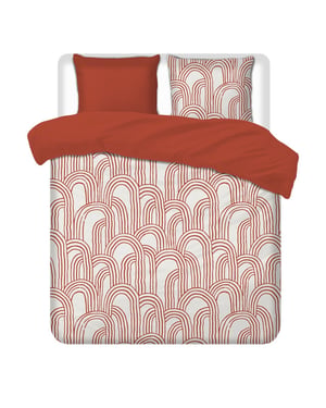 Terschellinger Wolweelde Luxueuze terschellinger flanellen winter dekbedovertrekset – terracotta boho –