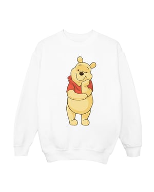 Disney Meisjes Winnie De Poeh Schattig Sweatshirt (Wit)