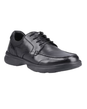Hush Puppies Mens Hugh Leather Casual Shoes (Black)