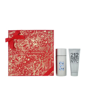 Carolina Herrera 212 Men NYC Eau de Toilette 100ml + Aftershave Balm 100ml Gift Set for Him