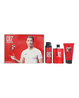 Cristiano Ronaldo CR7 Eau de Toilette 100ml, Shower Gel 150ml + Body Spray 150ml Gift Set for Him