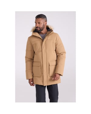 Mountain Warehouse Waterafstotende gewatteerde parka voor heren (Tan)