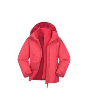 Mountain Warehouse Kinder/Kinder Fell 3 in 1 Waterafstotend Jasje (Actief Rood)