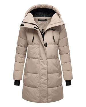 Marikoo dames winterjas met capuchon & fleecevoering – Kaituu