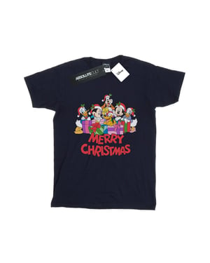 Disney Dames/Dames Mickey Mouse And Friends Kerstmis Katoenen Vriendje T-shirt (Marineblauw)