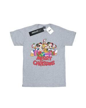 Disney Dames/Dames Mickey Mouse And Friends Kerstmis Katoenen Vriendje T-shirt (Sportgrijs)