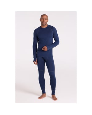Mountain Warehouse Heren Asgard Merino Wol Base Layer Set (Donkerblauw)