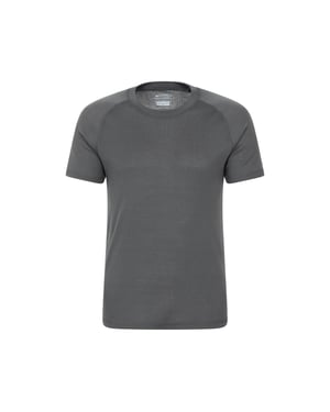 Mountain Warehouse Heren Talus Ronde Hals Thermo Top met Korte Mouwen (Houtskool)