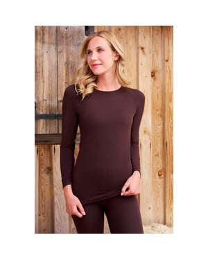 Mountain Warehouse Dames/Dames Carmel Geribbelde Naadloze Thermo Top (Bruin)