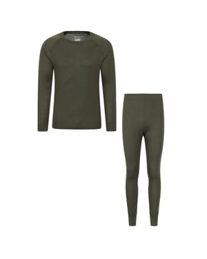 Mountain Warehouse Heren Talus Thermische Base Layer Set (Kaki Groen)