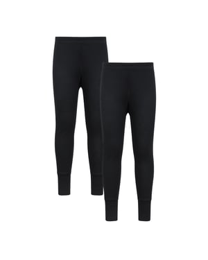 Mountain Warehouse Kinder/Kids Talus Base Layer-broekje (Set van 2) (Zwart)