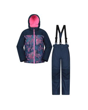 Mountain Warehouse Kinderen Vortex Extreme Waterdichte Skijas & Broek (Marineblauw)