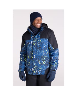 Mountain Warehouse Camo skidjacka & skidbyxor för herrar (Mörkblå)