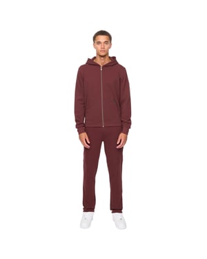 Duck and Cover Heren Optimus Hoodie en Joggingbroek Set (Wijn)