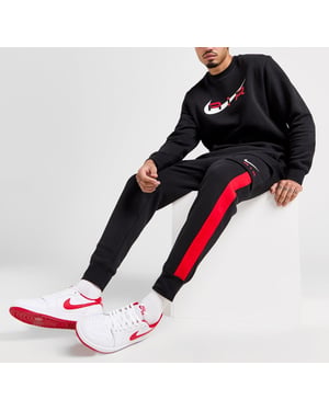 Nike Air Black/Red Swoosh Crewneck Tracksuit