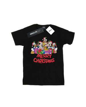 Disney Dames/Dames Mickey Mouse And Friends Kerstmis Katoenen Vriendje T-shirt (Zwart)