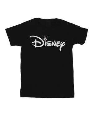 Disney Heren Mickey Mouse Hoofd Logo T-Shirt (Zwart)