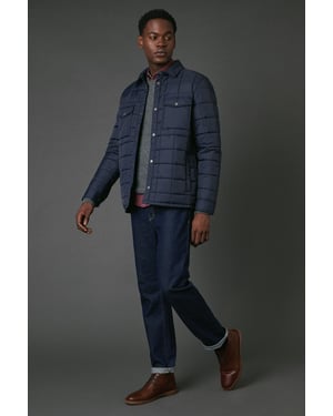 Navy Quilted Jacket