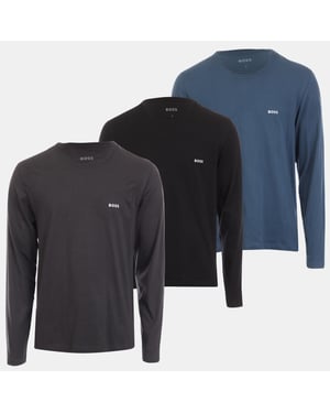 Men's Boss Classic 3 Pack Logo Underwear T-Shirts in Multi colour