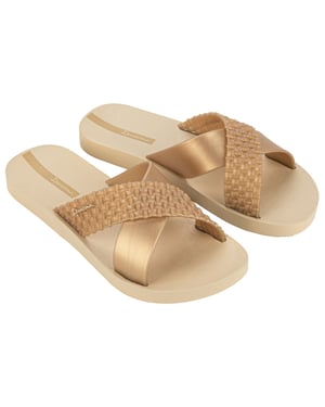 IPANEMA WOMENS SENSE SLIDE FEM BEIGE/GOLD