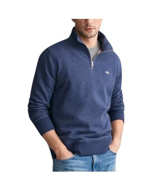 GANT Mens Sweatshirt Embroidered Shield Half Zip Pullover Winter Jumper