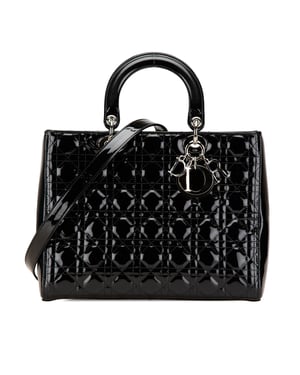 Lady Dior Medium Patent Tote