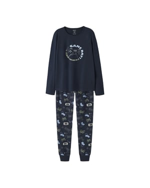 Name It Jongens pyjama set nkmnightset donkerblauw/gamer print