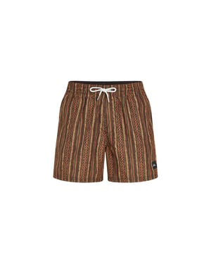 O'Neill Heren zwemshort cali print 15" bruin/oranje gestreept