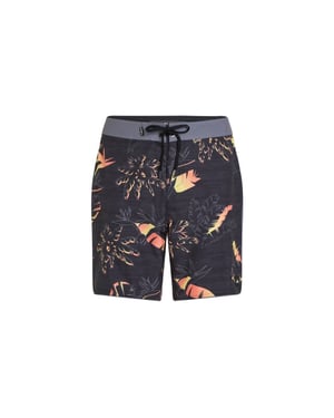 O'Neill Heren boardshort lang zwemshort hyperfreak mysto scallop 19" zwart palm print