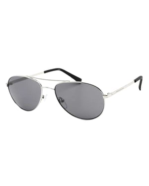 Calvin Klein Unisex Volwassene R165S 045 Zonnebril (Zilver/Zwart)