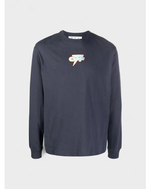 Off-White Degrade Thund Skate L/S Tee Outerspace