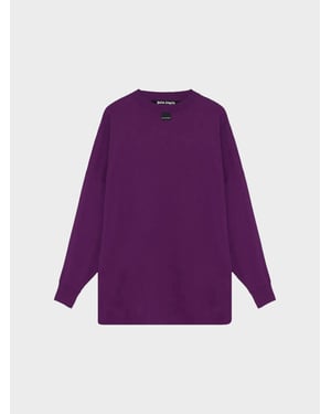 Palm Angels Blurry Logo Over Tee Purple