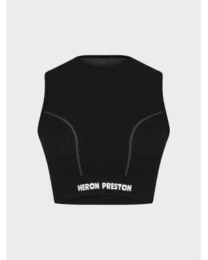 Heron Preston Active Short Sleeve Crop Top Black