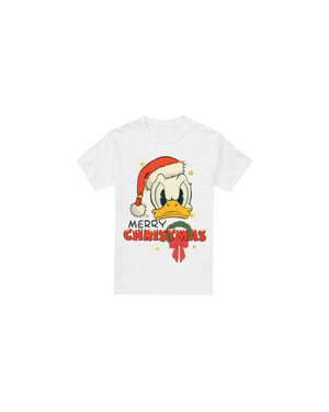 Disney Herr God Jul Kalle Anka T-Shirt (Vit)