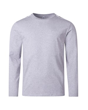 Moschino Heren Taped Shoulders T-shirt met lange mouwen (Grijs)