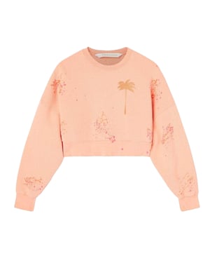 Palm Angels Dames/Dames Sweatshirt met geverfd overhemd (Roze)