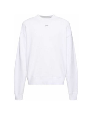 Off-White Unisex Postzegel Sweatshirt voor volwassenen (Wit)