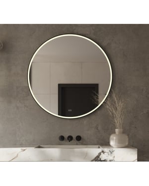 Vtw Living badkamerspiegel rond 100 cm spiegel met led verlichting en