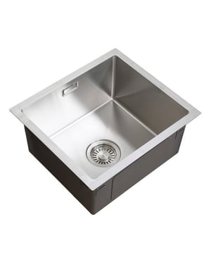 Vtw Living rvs spoelbak 34,5 x 34,5 cm inclusief aansluitset zonder