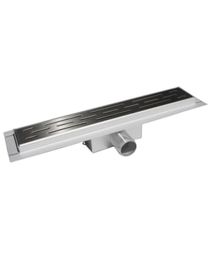 Vtw Living douchegoot rvs met flens verstelbaar 70 x 7 cm